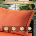 XIZZI 8-piece Outdoor Patio Furniture Sectional Set with Fire Pit Table