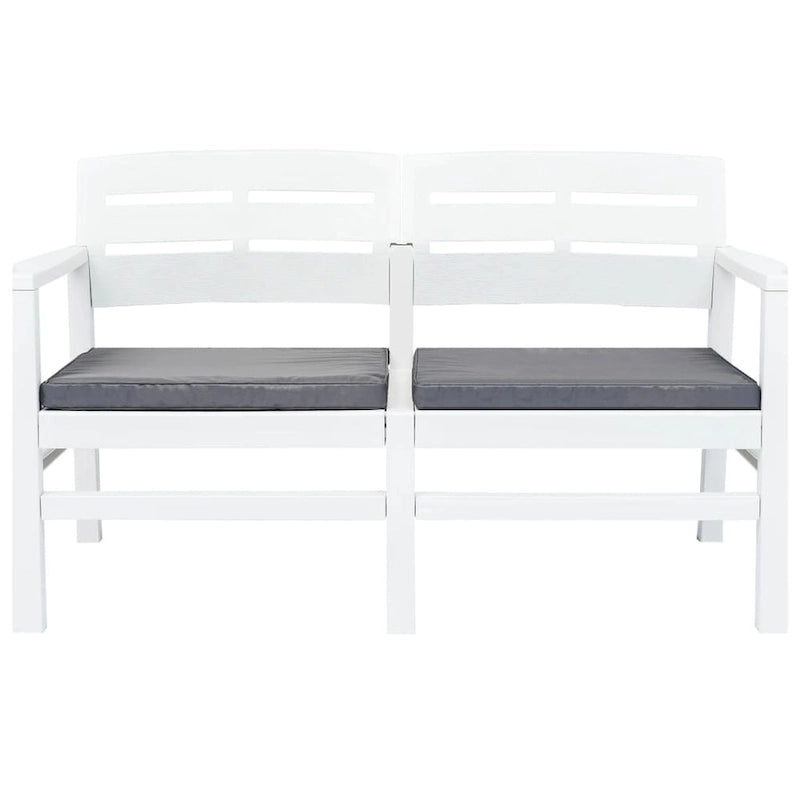 vidaXL Patio Furniture Set 4 Piece Conversation Set Table and Chairs Plastic - 30.7   x 21.7   x 15