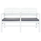 vidaXL Patio Furniture Set 4 Piece Conversation Set Table and Chairs Plastic - 30.7   x 21.7   x 15