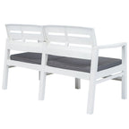 vidaXL Patio Furniture Set 4 Piece Conversation Set Table and Chairs Plastic - 30.7   x 21.7   x 15