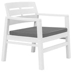vidaXL Patio Furniture Set 4 Piece Conversation Set Table and Chairs Plastic - 30.7   x 21.7   x 15