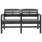 vidaXL Patio Furniture Set 4 Piece Conversation Set Table and Chairs Plastic - 30.7   x 21.7   x 15