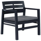 vidaXL Patio Furniture Set 4 Piece Conversation Set Table and Chairs Plastic - 30.7   x 21.7   x 15