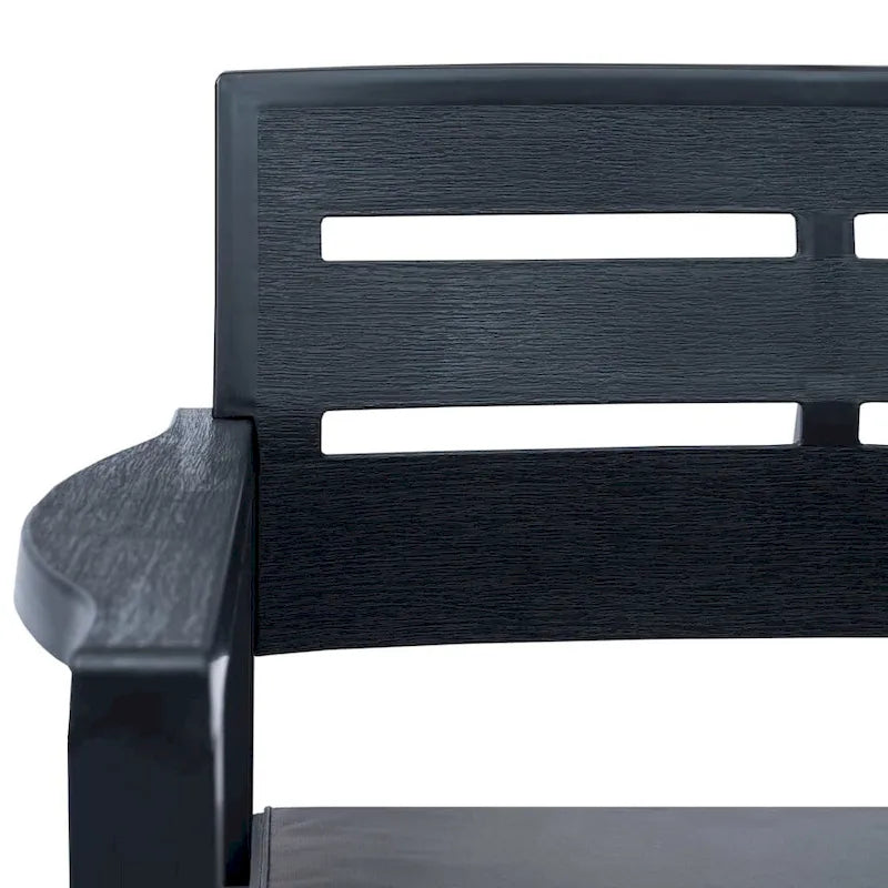 vidaXL Patio Furniture Set 4 Piece Conversation Set Table and Chairs Plastic - 30.7   x 21.7   x 15
