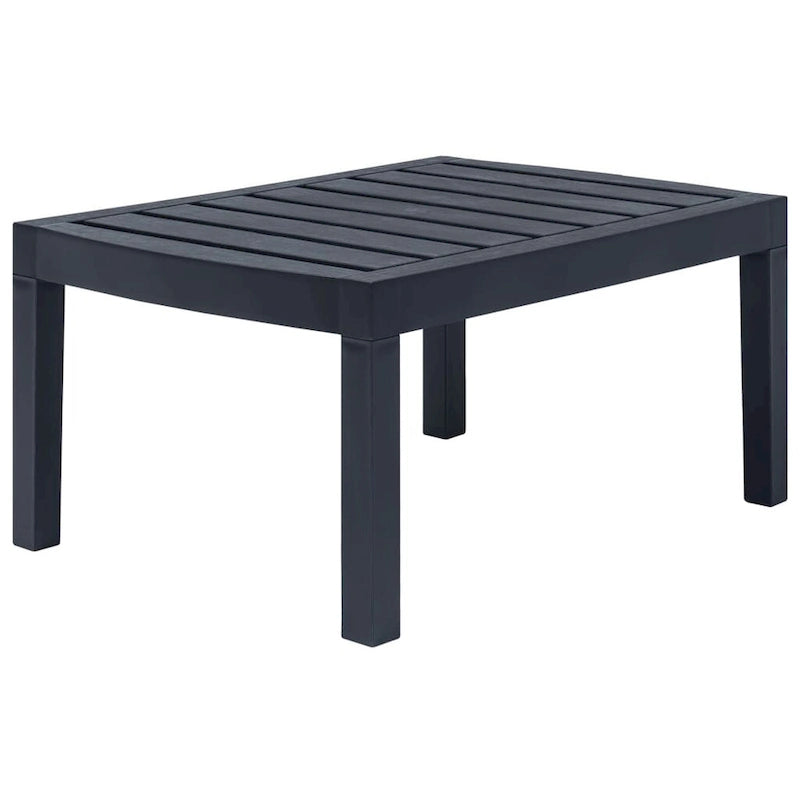 vidaXL Patio Furniture Set 4 Piece Conversation Set Table and Chairs Plastic - 30.7   x 21.7   x 15
