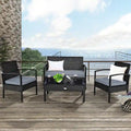 Costway 8PCS Patio Rattan Furniture Set Garden Deck - 8-Piece Sets