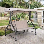 3 Seats Converting Outdoor Swing Canopy Hammock with Adjustable Tilt Canopy - 73  x 44  x 68  (L x W x H)