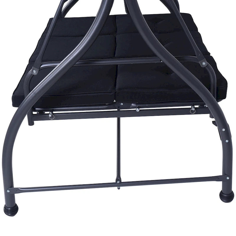 3 Seats Converting Outdoor Swing Canopy Hammock with Adjustable Tilt Canopy - 73  x 44  x 68  (L x W x H)