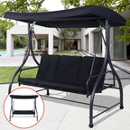 3 Seats Converting Outdoor Swing Canopy Hammock with Adjustable Tilt Canopy - 73  x 44  x 68  (L x W x H)