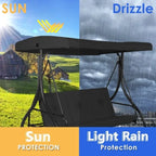 3 Seats Converting Outdoor Swing Canopy Hammock with Adjustable Tilt Canopy - 73  x 44  x 68  (L x W x H)