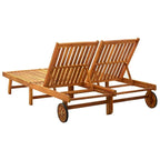 vidaXL Patio Lounge Chair Outdoor Sunbed Poolside Sunlounger Solid Wood Acacia - 78.3  x 23.2 /24.8  x 11.8 /24.4 /29.9 /33.5