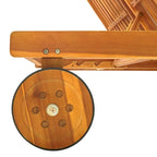 vidaXL Patio Lounge Chair Outdoor Sunbed Poolside Sunlounger Solid Wood Acacia - 78.3  x 23.2 /24.8  x 11.8 /24.4 /29.9 /33.5