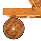 vidaXL Patio Lounge Chair Outdoor Sunbed Poolside Sunlounger Solid Wood Acacia - 78.3  x 23.2 /24.8  x 11.8 /24.4 /29.9 /33.5