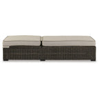 Signature Design by Ashley Coastline Bay Brown Outdoor Chaise Lounge with Cushion - 28.13  W x 76.88  D x 17.25  H