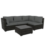 Patio Watcher Morden Outdoor 7-Piece Rattan Wicker Sectional Set Suit for Backyard