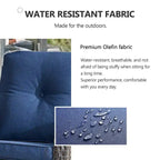 4 Piece Outdoor Sofa Swivel Chair with Table - Brown