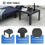 FINCATI Aluminum Patio Furniture Set Outdoor Conversation Sofa with Table - 8 Pieces