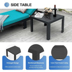 FINCATI Aluminum Patio Furniture Set Outdoor Conversation Sofa with Table - 8 Pieces