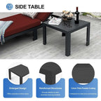 FINCATI Aluminum Patio Furniture Set Outdoor Conversation Sofa with Table - 8 Pieces