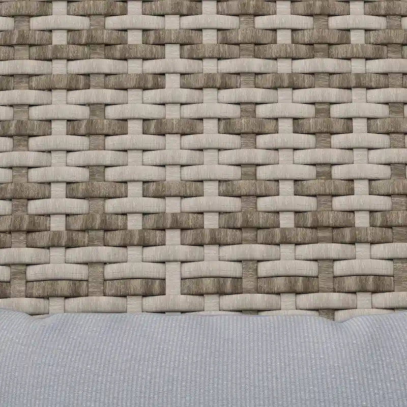 Outsunny Wicker Adirondack Chair for 2 with Cushions & Footrests, PE Rattan Fire Pit Chair