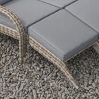 Outsunny Wicker Adirondack Chair for 2 with Cushions & Footrests, PE Rattan Fire Pit Chair