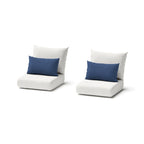 Milo Espresso 3 Piece Sunbrella Outdoor Patio Club Chairs and Side Table