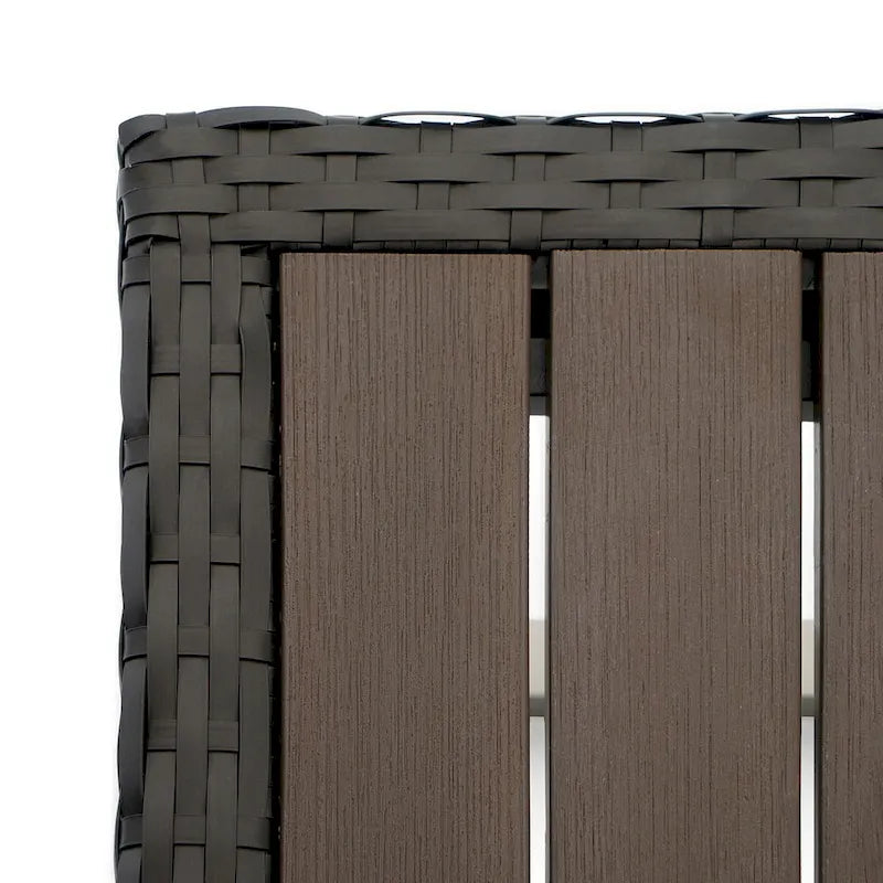 Milo Espresso 3 Piece Sunbrella Outdoor Patio Club Chairs and Side Table