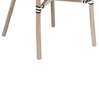 4 Pack All-Weather Commercial Paris Chairs with Arms and Metal Frame - N/A