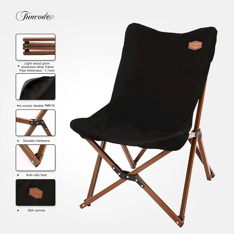 Portable Folding Canvas Camping Chair with Carry Bag for Camping, Beach, Picnic, Garden, Patio