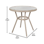 Indoor/Outdoor Commercial Glass Top Bistro Table