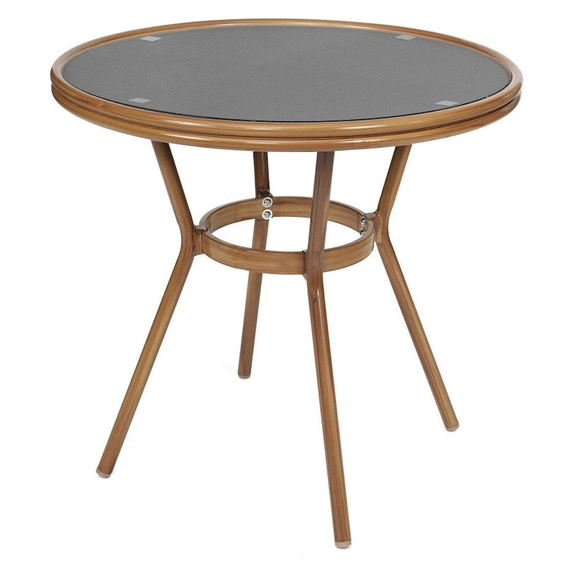Indoor/Outdoor Commercial Glass Top Bistro Table