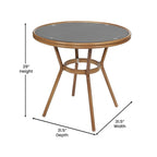 Indoor/Outdoor Commercial Glass Top Bistro Table