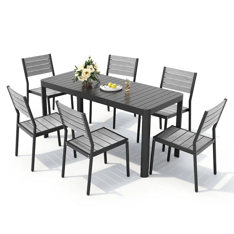 Pellebant Outdoor 5/7-Piece Patio Dining Furniture Set - N/A