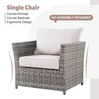 XIZZI 13-piece Outdoor Patio Furniture Wicker Seating Set with Fire Pit