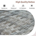 XIZZI 13-piece Outdoor Patio Furniture Wicker Seating Set with Fire Pit