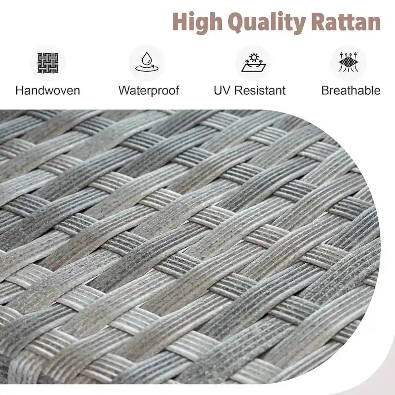 XIZZI 13-piece Outdoor Patio Furniture Wicker Seating Set with Fire Pit