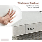 XIZZI 13-piece Outdoor Patio Furniture Wicker Seating Set with Fire Pit