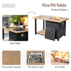 XIZZI 13-piece Outdoor Patio Furniture Wicker Seating Set with Fire Pit