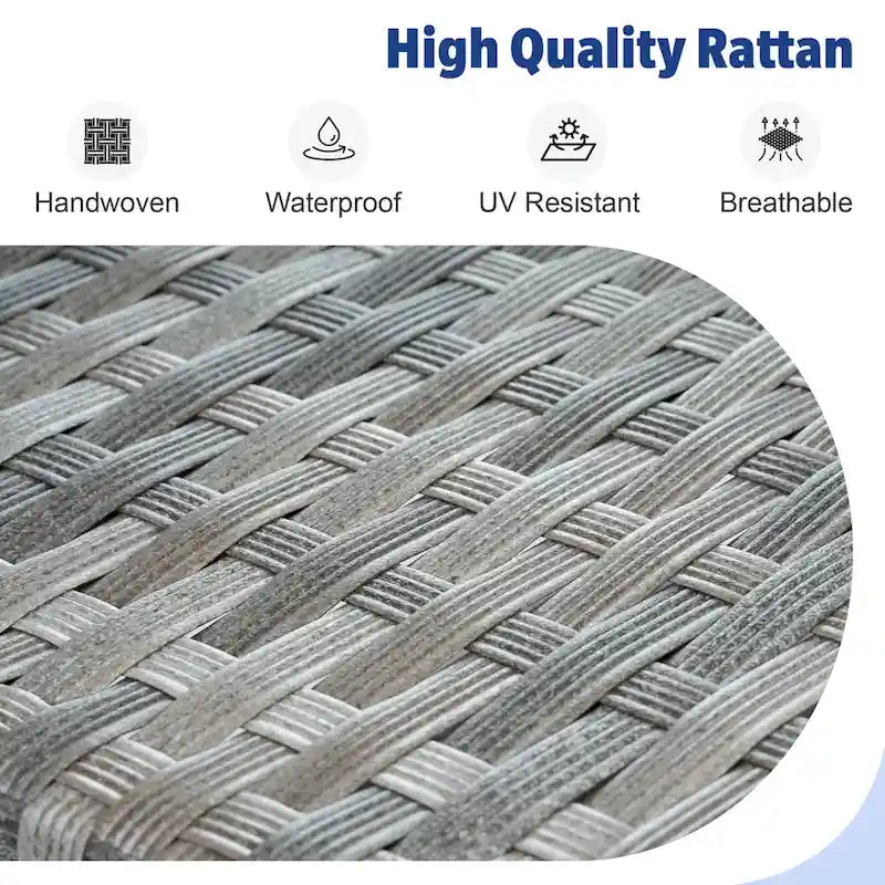 XIZZI 13-piece Outdoor Patio Furniture Wicker Seating Set with Fire Pit