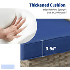 XIZZI 13-piece Outdoor Patio Furniture Wicker Seating Set with Fire Pit