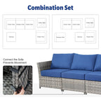 XIZZI 13-piece Outdoor Patio Furniture Wicker Seating Set with Fire Pit