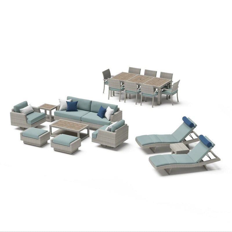 Portofino Comfort 19 Piece Sunbrella Outdoor Motion Estate Set