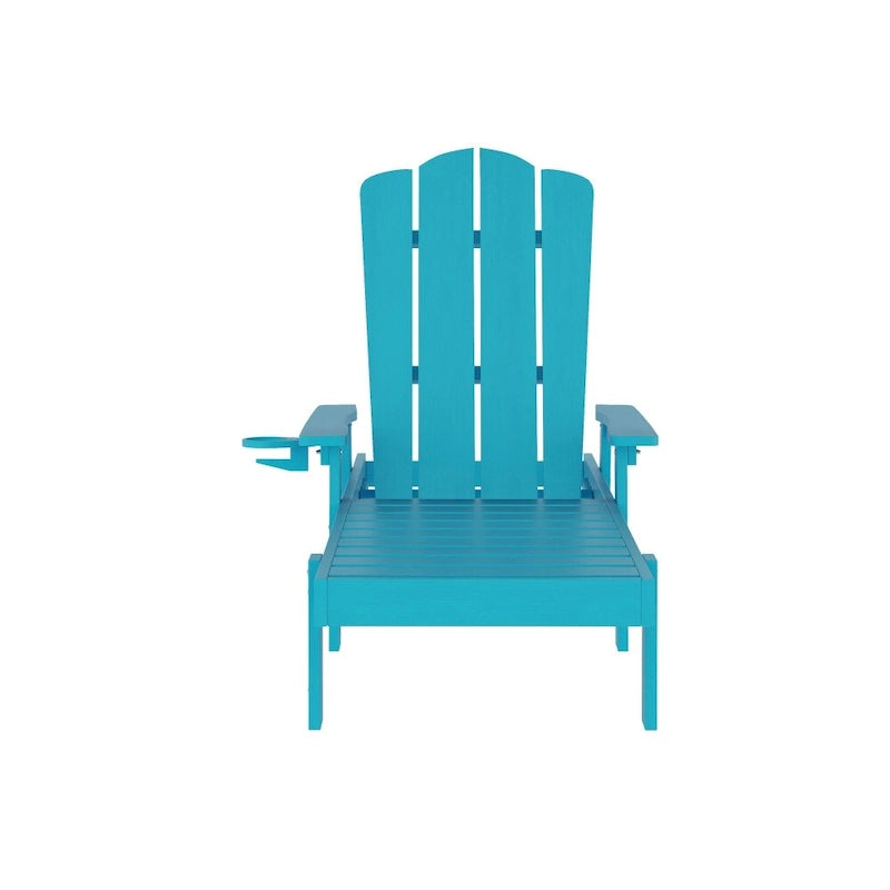 Indoor-Outdoor Adjustable Adirondack Lounger with Fold Out Cupholder