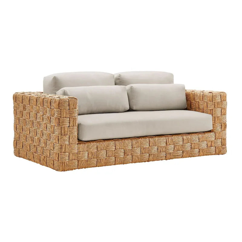 Thames Outdoor Patio Wicker Outdoor Patio Rattan Loveseat