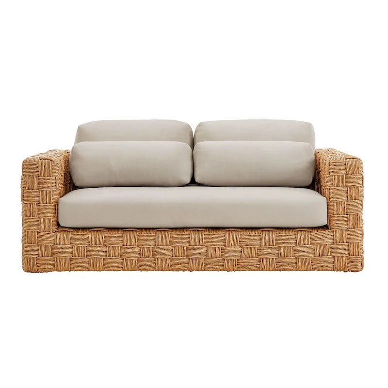 Thames Outdoor Patio Wicker Outdoor Patio Rattan Loveseat