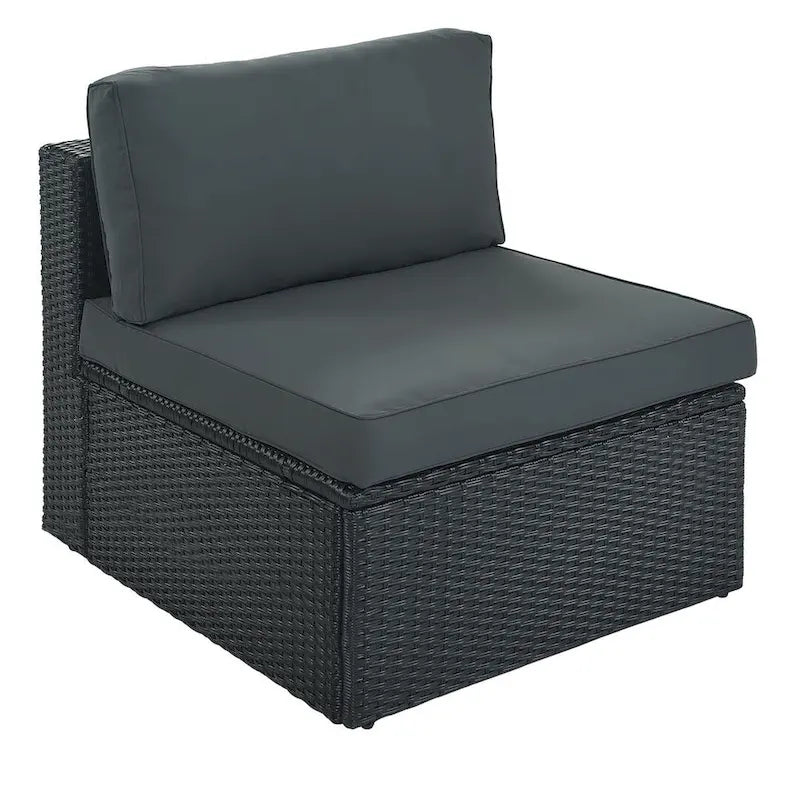 7 PCS Outdoor Wicker Sofa Set, Rattan Sofa Lounger