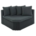 7 PCS Outdoor Wicker Sofa Set, Rattan Sofa Lounger