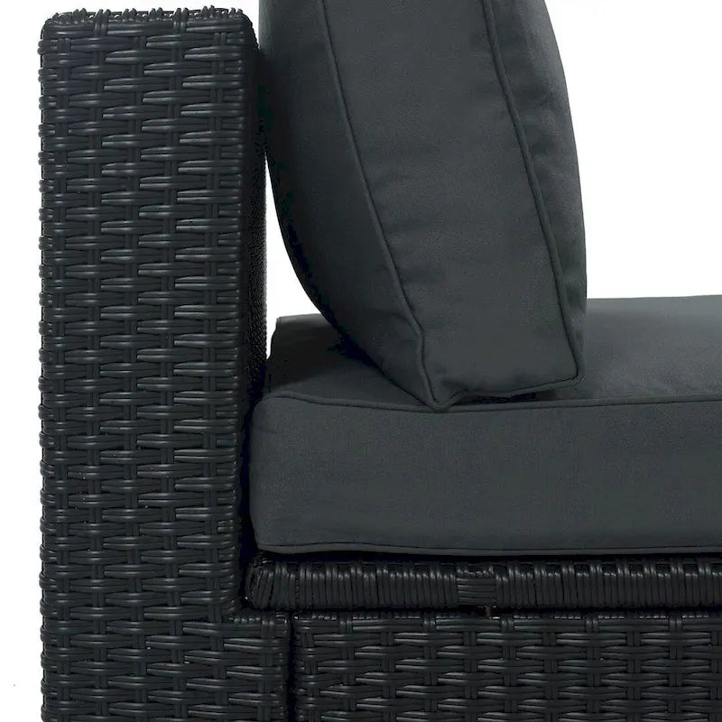 7 PCS Outdoor Wicker Sofa Set, Rattan Sofa Lounger