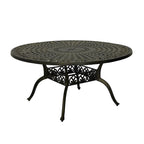 59   Elegant Openwork Cast Aluminum Round Table - Bronze