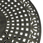 59   Elegant Openwork Cast Aluminum Round Table - Bronze